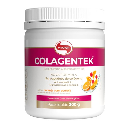 Colagentek Vitafor Sabor Laranja com Acerola 300g