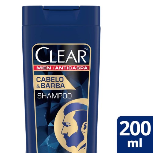 Shampoo Clear Anticaspa Cabelo e Barba 200ml