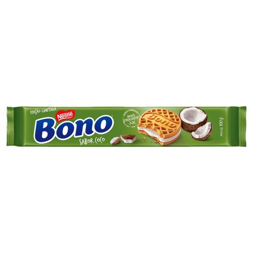 Biscoito Nestlé Bono Recheado Coco 100g