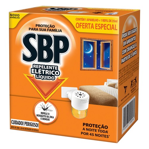 Repelente Elétrico Líquido Sbp Noites Tranquilas Refil 1 Unidade