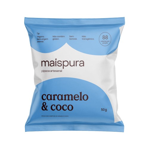 Pipoca Artesanal MaisPura Caramelo E Coco 50g