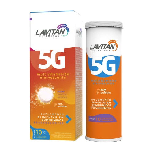 Lavitan 5g Sabor Laranja e Acerola com 10 comprimidos efervescentes