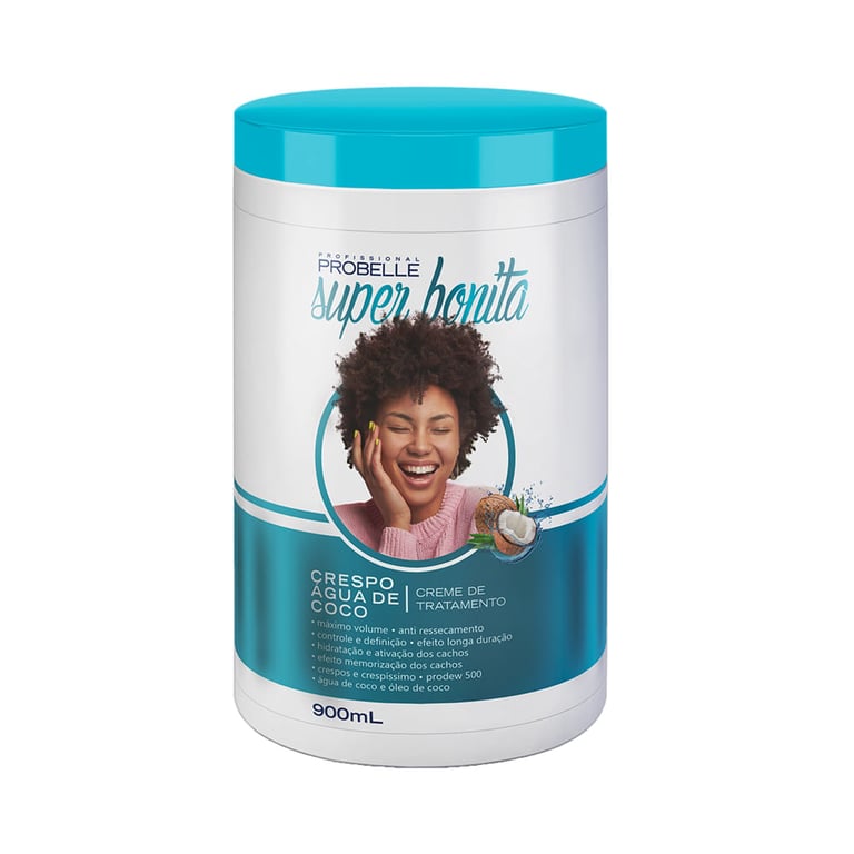 Creme De Tratamento Probelle Super Bonita Crespo Água de Coco 900ml