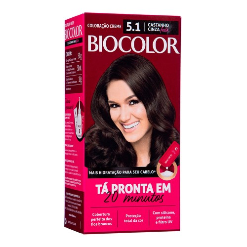 Coloração Permanente Biocolor Castanho Cinza Festa 5.1 1 Unidade