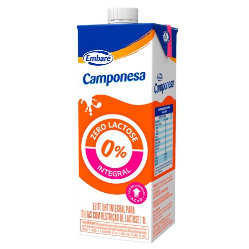 Leite Camponesa Integral Zero Lactose 1 Litro