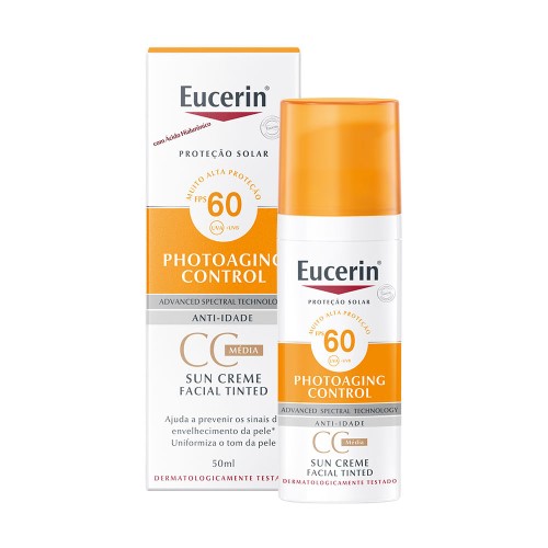 Protetor Solar Eucerin Cc Cream Médio FPS 60 50ml