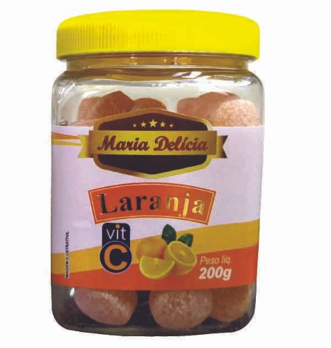 Bala Maria Delícia Vitamina C Laranja 200G