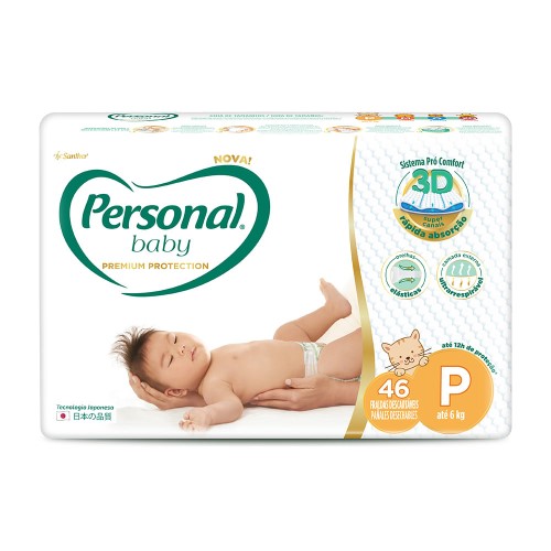 Fralda Personal Baby Premium Protection P - 46 Unidades