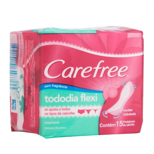 Protetor Diário Carefree Tododia Flexi Sem Perfume 15 Unidades