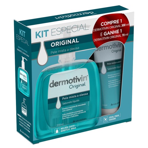 Dermotivin Original Kit com Dois Sabonetes Líquidos