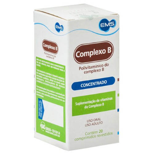 Suplemento Vitamínico Complexo B12 com 20 comprimidos