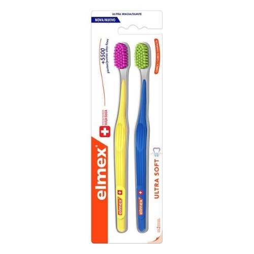 Escova de Dente Elmex Ultra Soft com 2 unidades