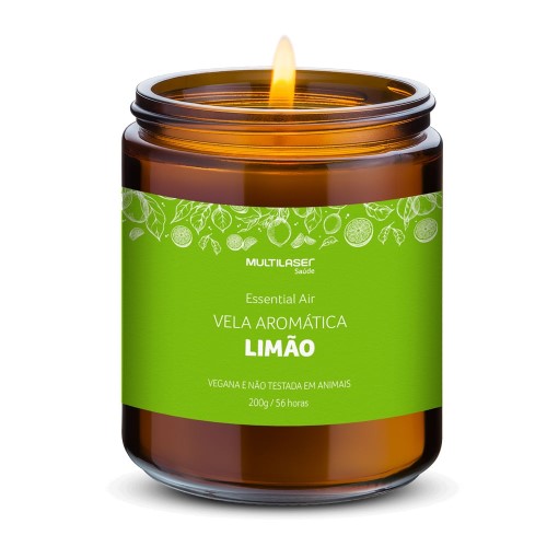 Vela Aromática de Limão - 200g - Multilaser Saúde - HC524