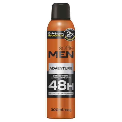 Desodorante Aerossol Antitranspirante Soffie Men Adventure com 300ml