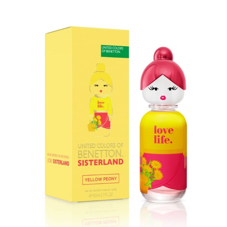 United Colors Of Benetton Sisterland Yelllow Peony Eau De Toilette Perfume Feminino 80ml