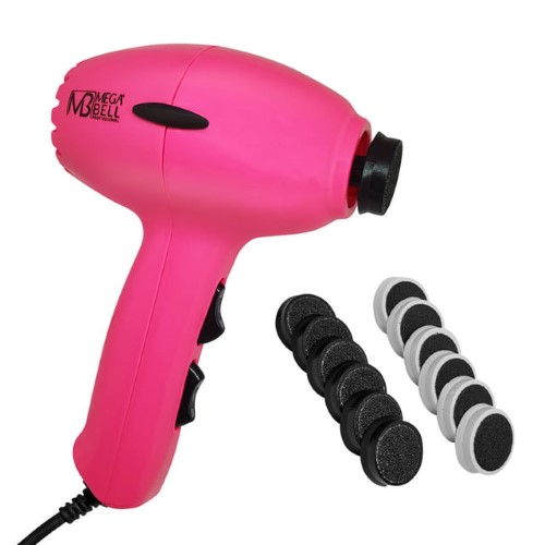 Pedicuro Elétrico Mega Bell Compact Pink com 12 lixas - 127V