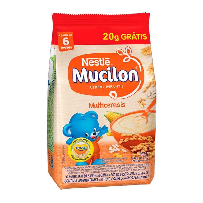 Cereal Infantil Mucilon Multicereais 230g 