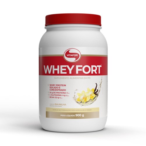 Whey Fort Vitafor Sabor Baunilha com 900g