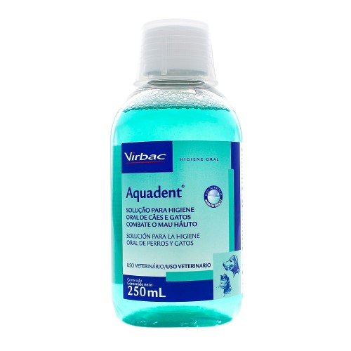 Aquadent Solução Bucal para Cães e Gatos Uso Veterinário com 250ml