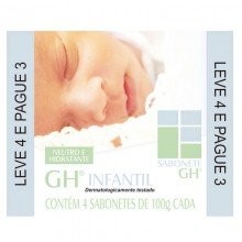 Sabonete Infantil GH Neutro e Hidratante Leve 4 Pague 3 100g Cada