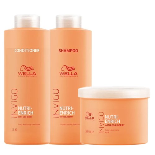 Wella Professionals Invigo Nutri-Enrich Kit - Shampoo + Condicionador + Máscara 