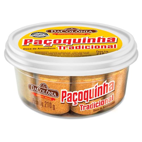 Paçoca Rolha Dacolônia Tradicional 210g