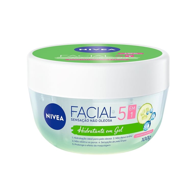 Hidratante Facial Em Gel Nivea Fresh Com Ácido Hialurônico e Pepino 100g