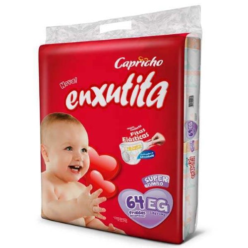 Fralda Enxutita Classic Super Jumbo Eg C/ 64 Unidades