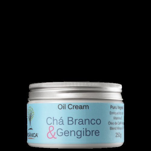 Creme Hidratante Orgânica Puro Vegetal Oil Cream Chá Branco 250ml