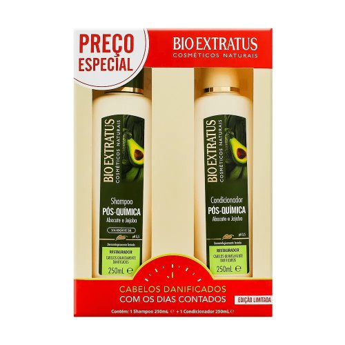 Shampoo + Condicionador Bio Extratus Pós Química 250ml Cada