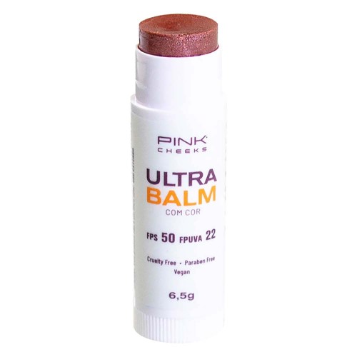 Protetor Solar Labial Pink Cheeks Ultra Balm Be Rose FPS50 com 4g