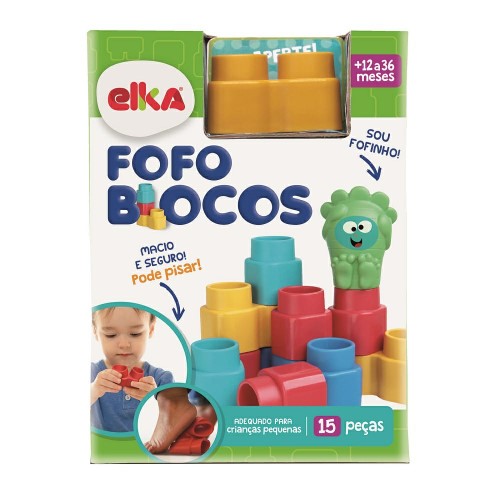 Brinquedo Fofo Blocos 15 peças