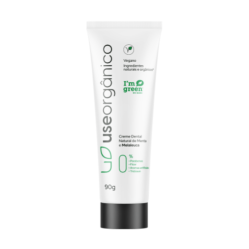 Creme Dental Natural e Vegano de Menta e Melaleuca 90g - Use Orgânico