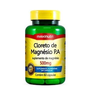 Cloreto de Magnésio P.A 500mg Maxinutri 60 cápsulas