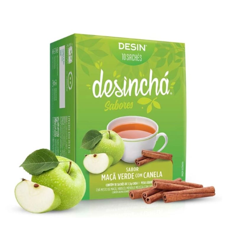 Chá Misto Desin Maçã Verde Com Canela