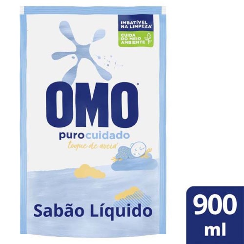 Sabão Líquido Omo Puro Cuidado Refil 900ml