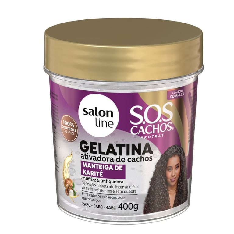 Gelatina Salon Line Ativadora de Cachos Manteiga de Karité 400g