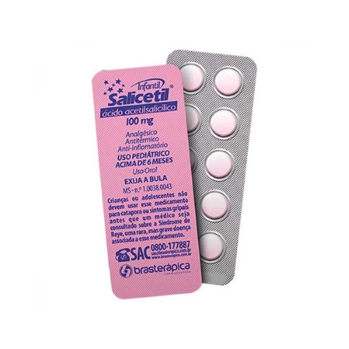 Salicetil Ácido Acetilsalicílico 100mg 10 comprimidos