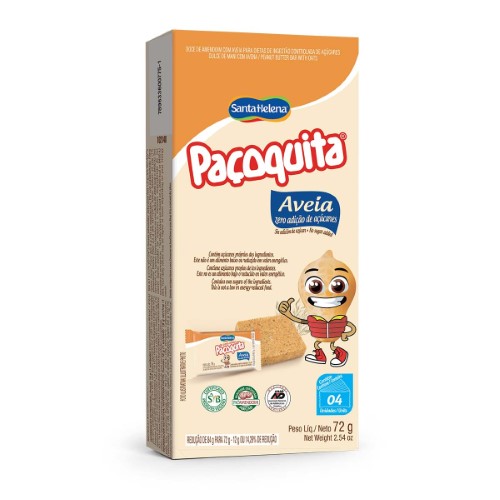 Pacoquita C/Aveia Zero 22G 4Un