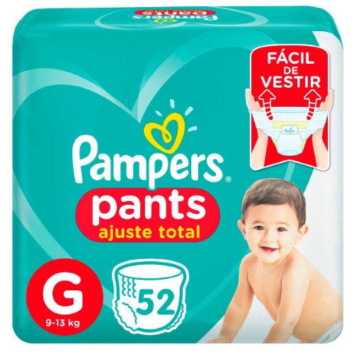 Fralda Pampers Pants Ajuste Total G - 52 Unidades