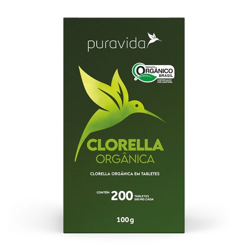 Clorella Premium com 200 tabletes