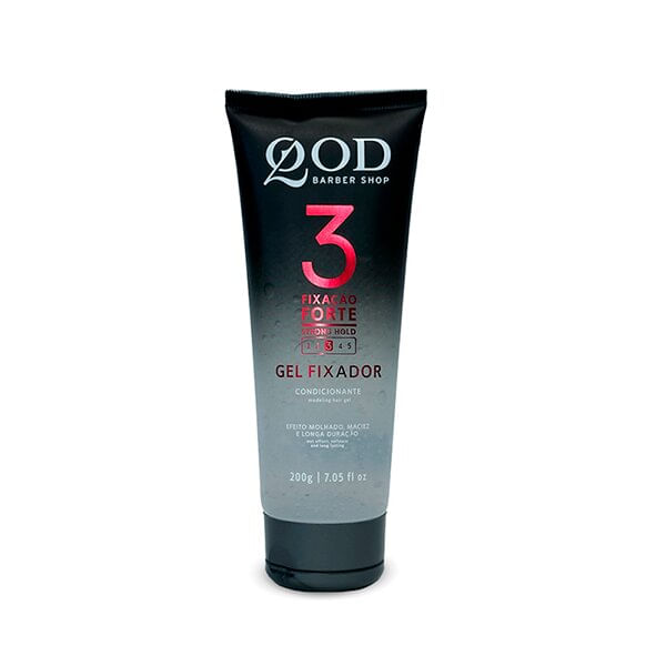 Gel Fixador Qod Barber Shop 3 Fixação Super Forte 200g