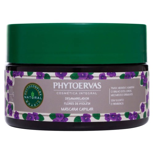 Phytoervas Desamarelador Flores de Violeta – Máscara Capilar