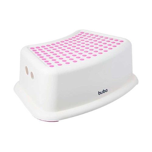 Degrau Infantil Antiderrapante Buba Baby Rosa com 1 unidade