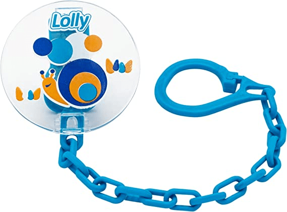 Prendedor de Chupeta Lolly azul decorado com 1 unidade