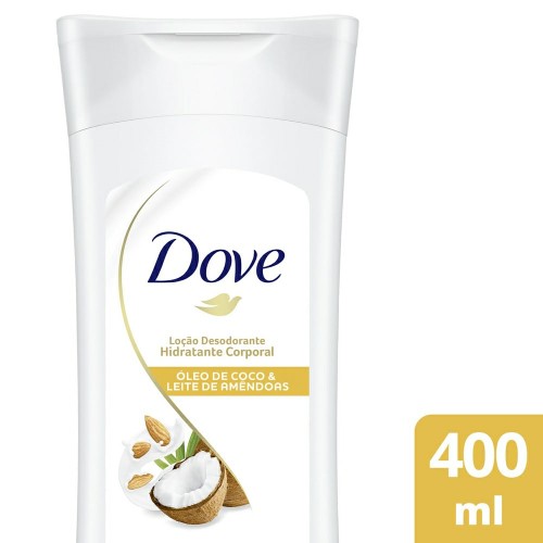 Loção Desodorante Hidratante Corporal Dove Óleo de Coco & Leite de Amêndoas 400ml