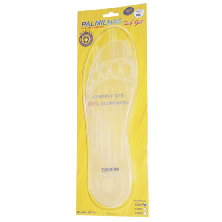 Palmilha Siligel Sob Gel Ortho Pauher Tamanho 43-44 com 1 Par