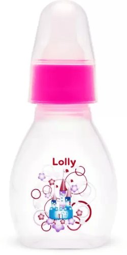 Mini Mamadeira Lolly Nenny 0+ Meses Bico Silicone Rosa 50ml