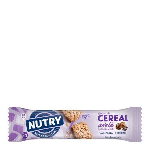 Barra de Cereal Nutry Sabor Avelã e Chocolate com 22g