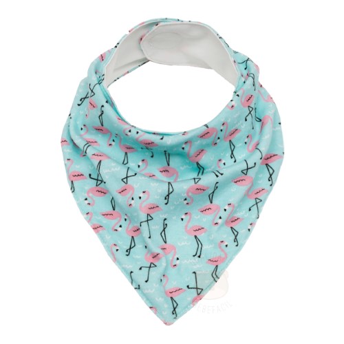 Babador Bandana para bebê em malha Flamingo - Buba